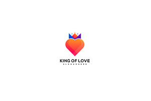 King Of Love Vector Design Logo Icon