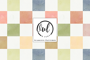 Soft Pastel Grid Seamless Pattern