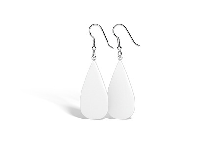 White Drop Earring Jewelry 3D Model, an Object 3D Model by rebrandy