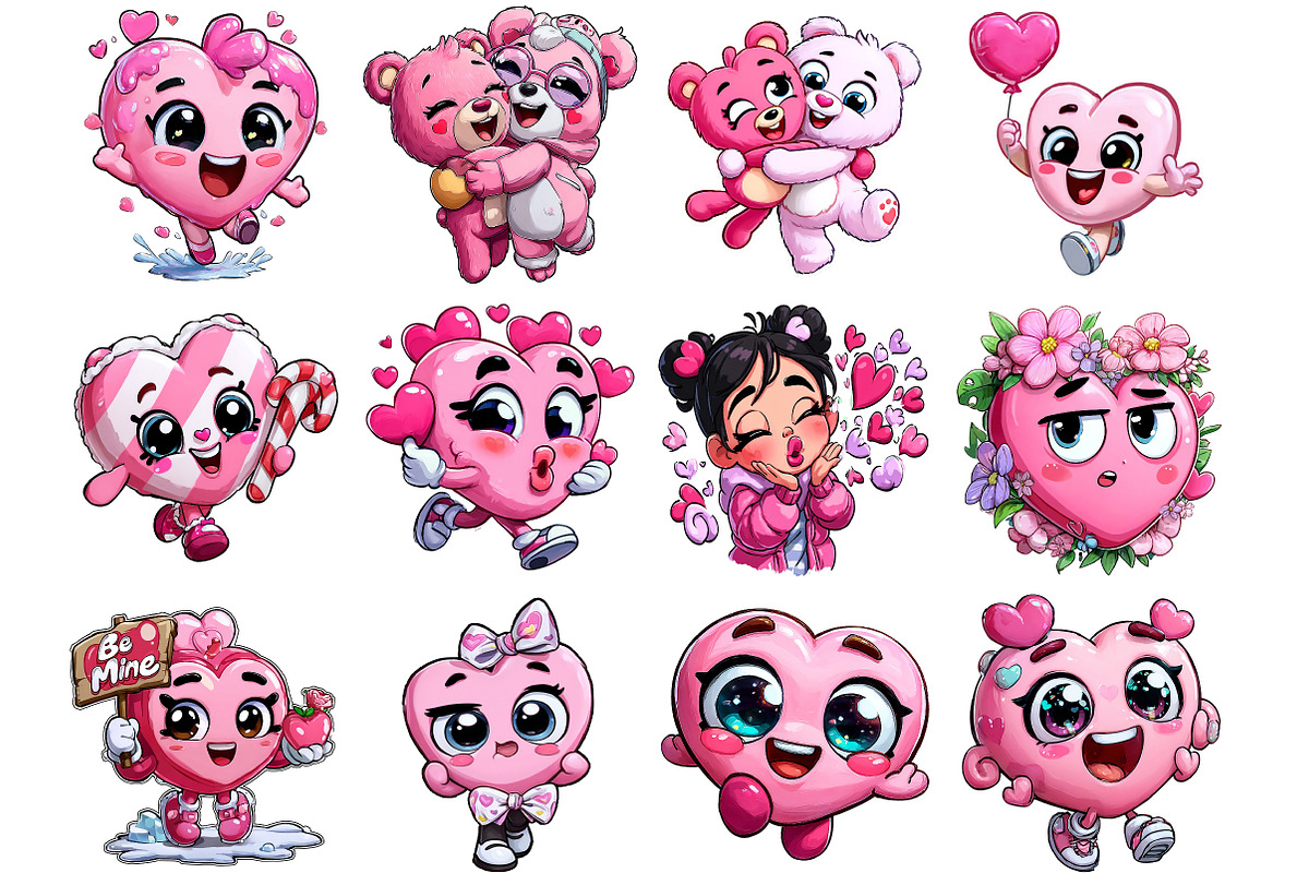 Cute Pink Heart Sublimation, an Illustration by DreamArtGraphic (Photo 2 of 4)