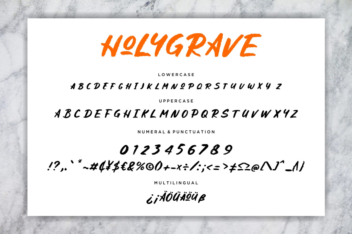Holygrave Brush Business Font preview 7