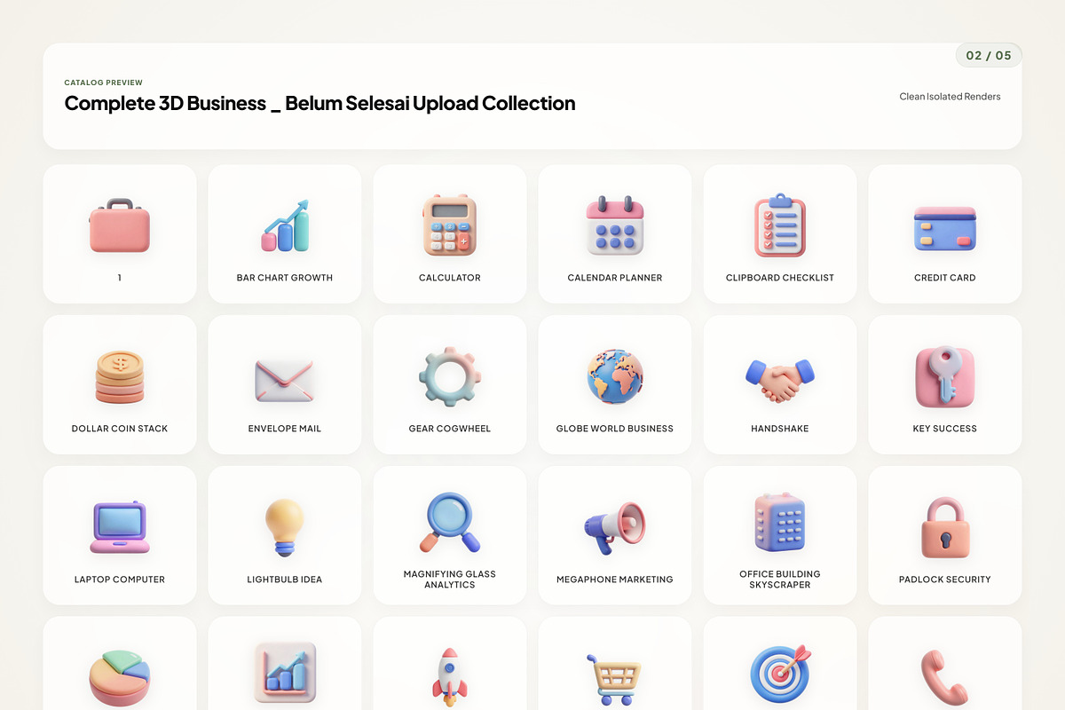 3D Business Icons, an Emoji Icon by River Visual (Photo 2 of 5)