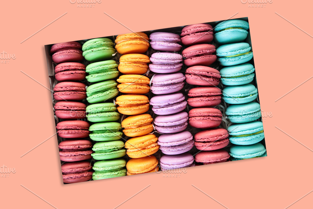 French dessert macarons stock photo containing macarons and macaron, a Food & Drink Photo by Love Giftery (Photo 1 of 3)