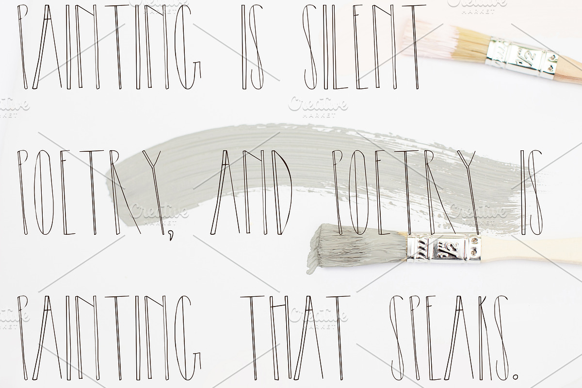 CELINA Skinny Hand Lettered Font preview 4