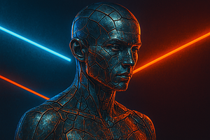Cyber Sentinel: Futuristic AI Human, a Technology Photo by Design_Planet