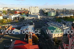 An Aerial View Of A Busy Urban Area