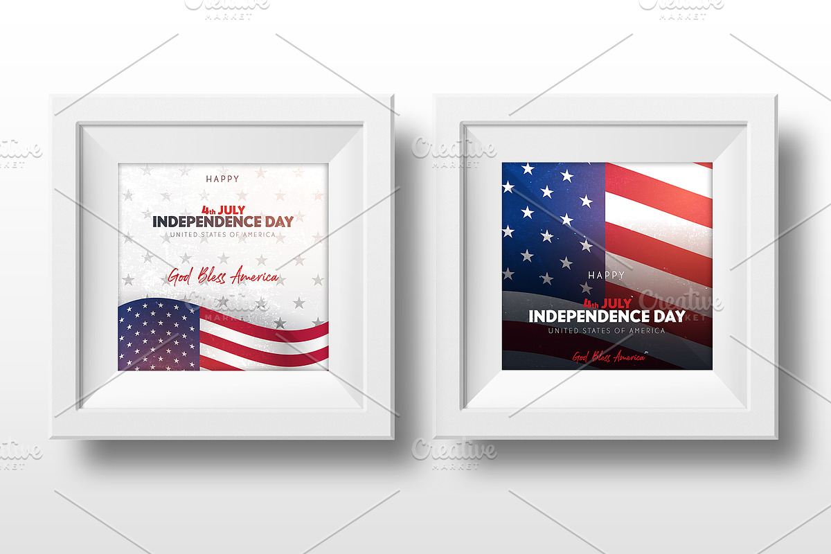 4th July. 12 banners and posters., a Social Media Template by Leo Edition (Photo 10 of 12)