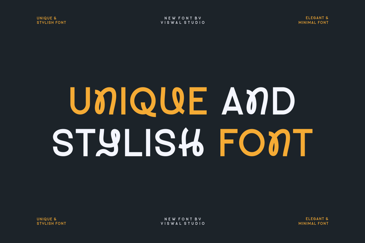 Preus Hyde - Modern Unique Font, a Sans Serif Font by Viswal Studio (Photo 3 of 8)