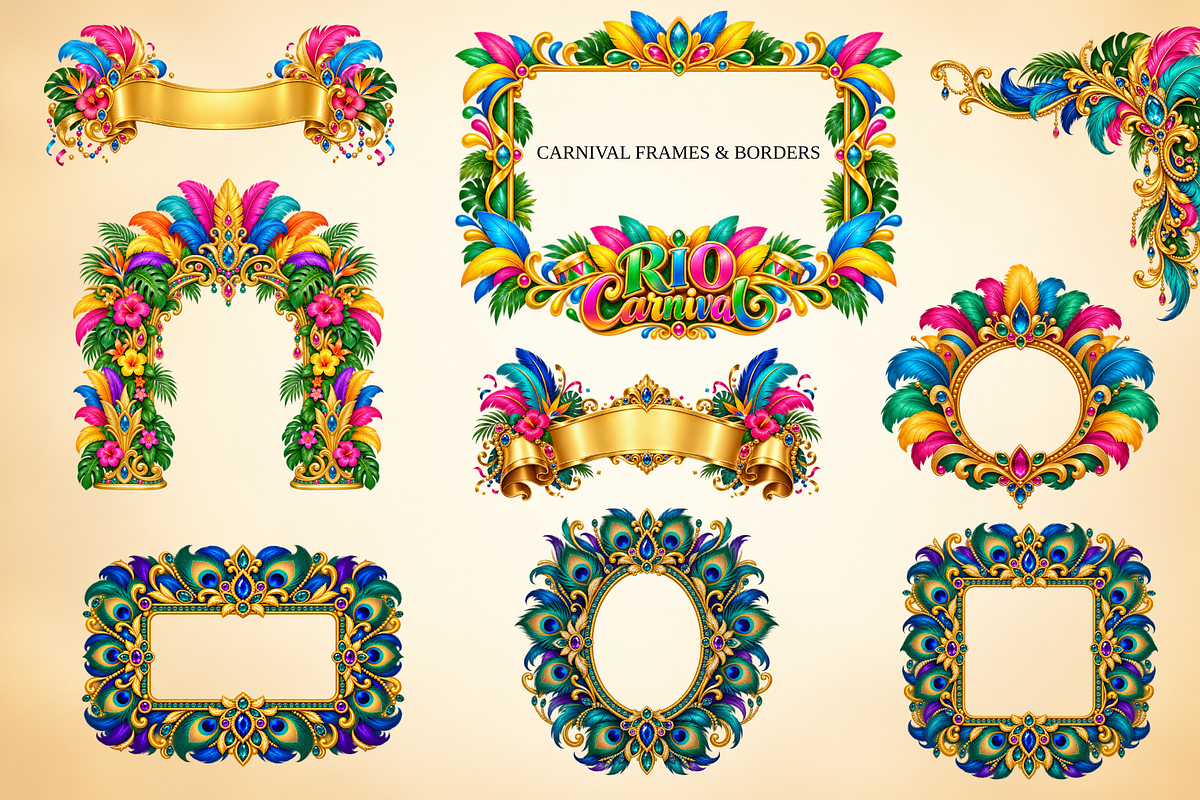 Brazilian Carnival – 100 PNG Clipart, an Object Illustration by MarisoArt (Photo 6 of 9)
