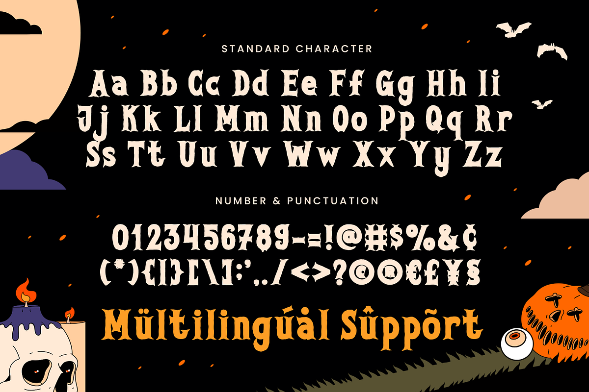 Halloween Font - HALLOWEEN DARKNESS, a Handwritten Font by Umitype (Photo 8 of 8)