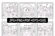 Bold Easy Frog Days Coloring Book, an Object Illustration by Coco Bloom (Thumbnail 2 of 8)