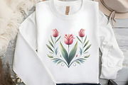Watercolor Tulip Clipart, an Illustration by DreamCafeArt (Thumbnail 5 of 7)