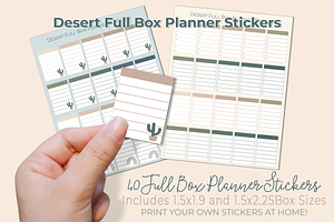 Printable Full Box Planner Stickers