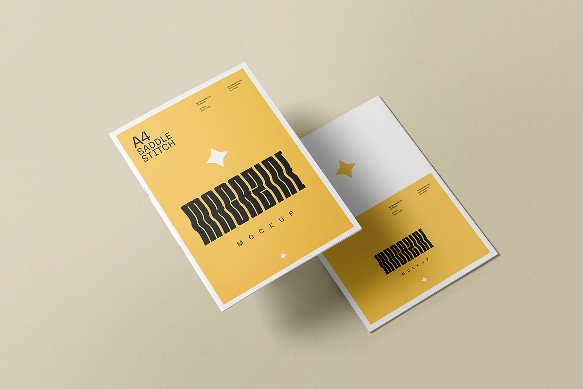 Saddle Stitch Magazine Mockup, a Product Mockup by MockupCraft (Photo 4 of 7)