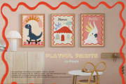 PLAYFUL PRINTS - Whimsical Posters, a Background Graphic by Purple (Thumbnail 4 of 11)