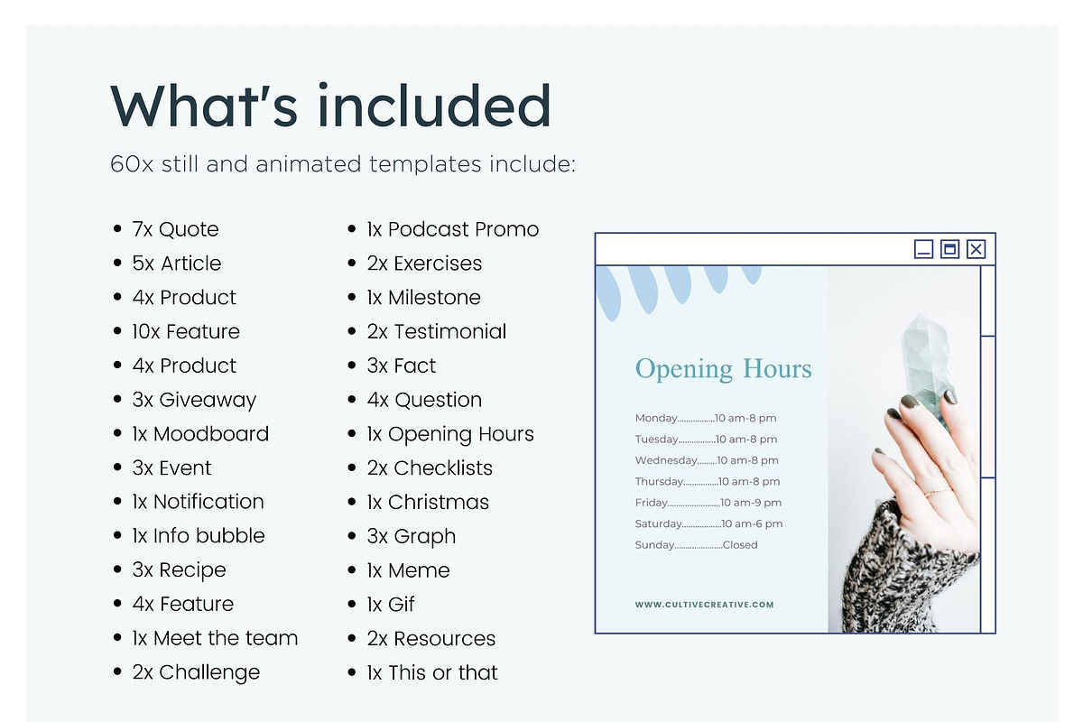 Wellness Instagram Feed Canva, a Social Media Template by Cultive Creative (Photo 4 of 13)