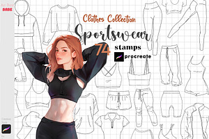 Procreate Clothes Stamps Sport Tight