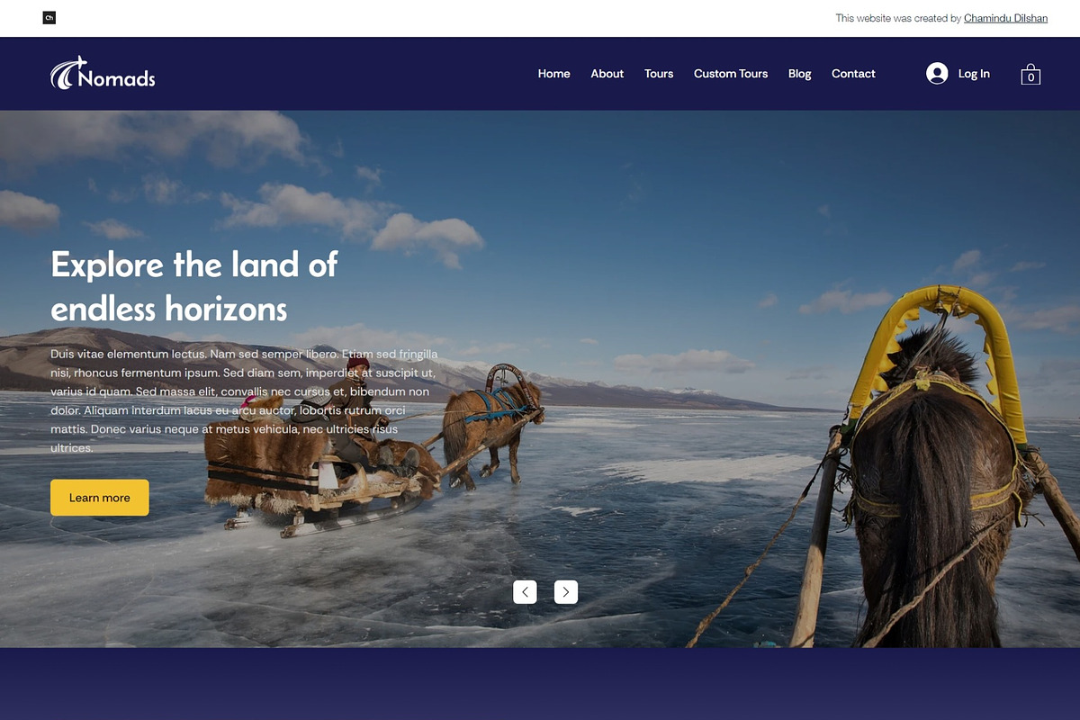 Nomads Wix Travel Industry Template, a Wix Template by Chamindu Dilshan (Photo 2 of 2)