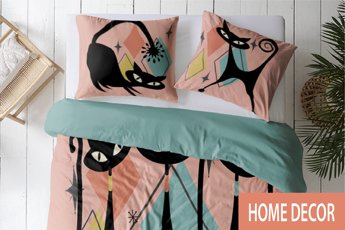 Atomic Cat Clipart, Mid Century SVG, an Object Graphic by Blynn Pippen (Photo 5 of 10)