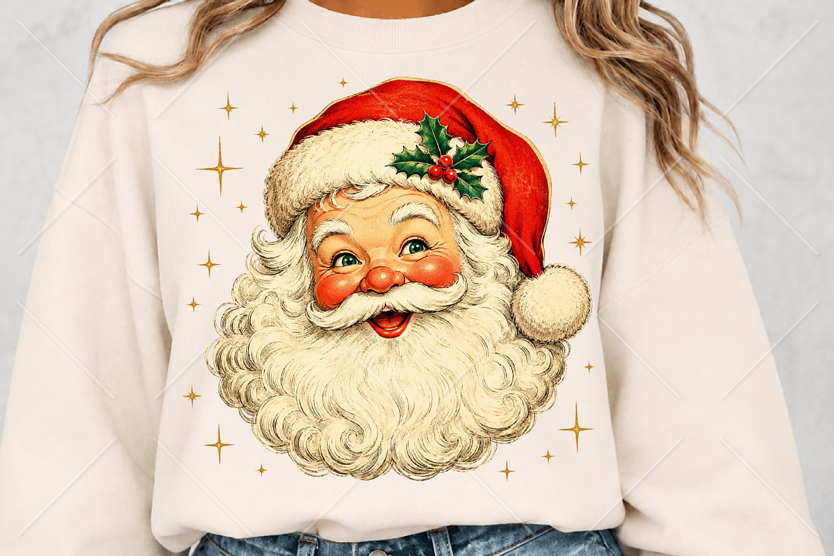 Vintage Santa Claus Christmas PNG, a Seasonal Illustration by Canvas Craft (Photo 5 of 6)