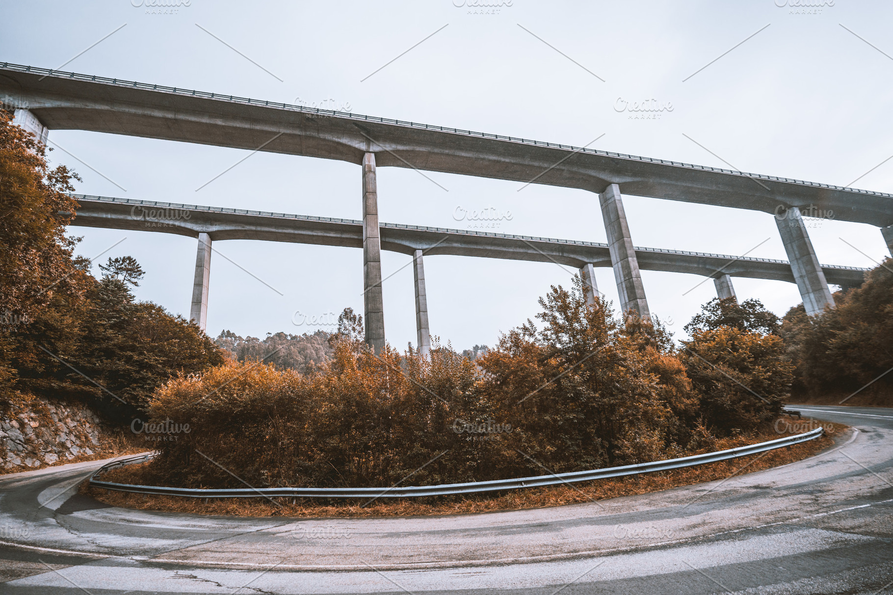 Elevated highways above road, a Transportation Photo by SkyNext