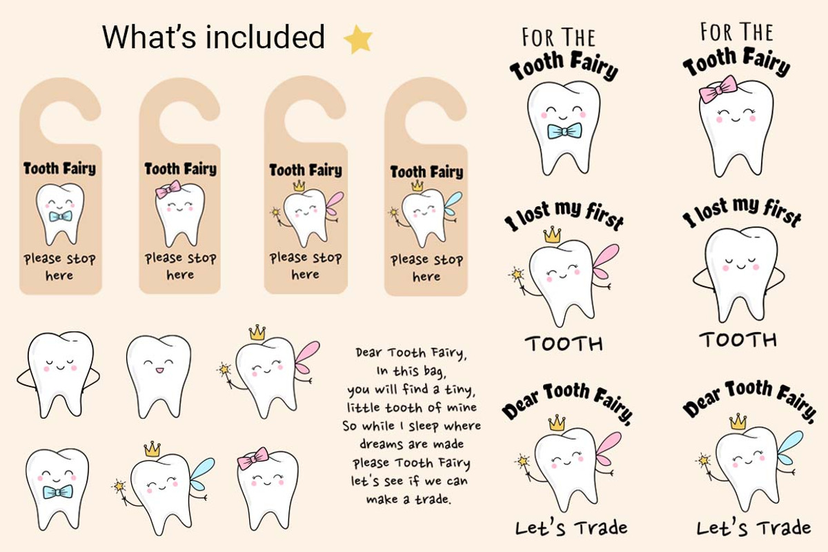 Tooth Fairy Bundle, a Healthcare Illustration by Irina Ostapenko (Photo 7 of 9)