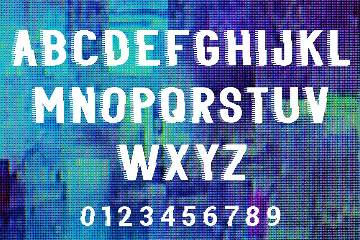 Glitzy Typeface preview 4