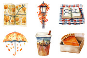 Watercolor Fall in City Clipart Bund, an Illustration by Daily.Designs (Thumbnail 3 of 5)