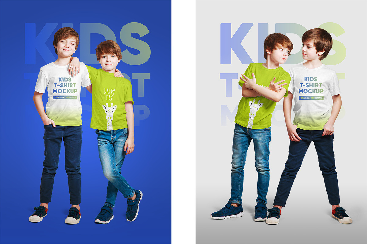 Mixed Kids T Shirt Mockups Vol3, a Shirt Mockup by Hi, Mock-Up! (Photo 8 of 15)