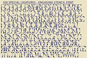 Engaging Stencil Font, a Sans Serif Font by 177Studio (Thumbnail 7 of 8)