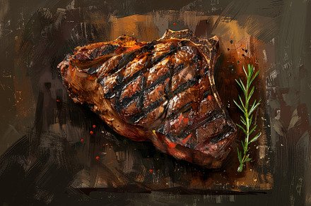 A piece of steak resting on a cuttin, a Photo by Iftikhar Alam