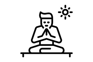 Being existence black icon, an Outline Icon by Creative priyanka
