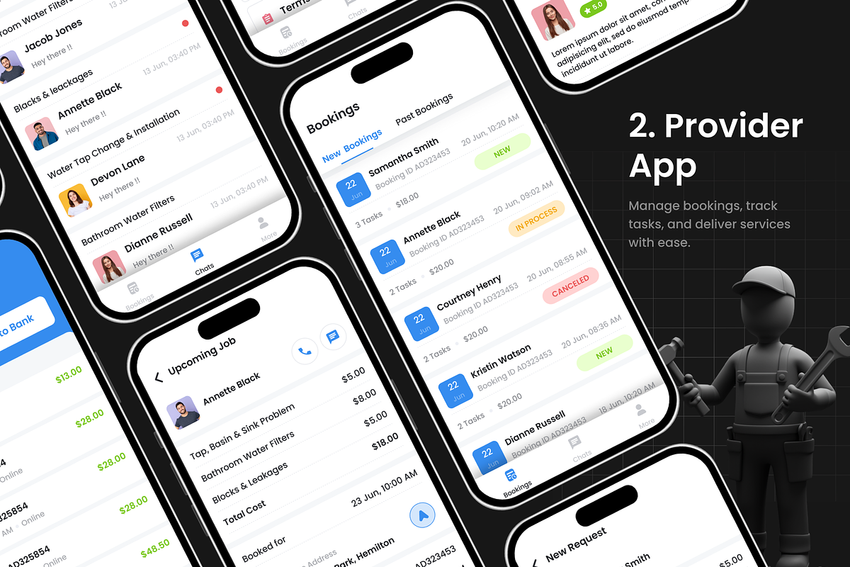 Service Booking App | ServeBook, an UI Kit Template by Opus LabWorks (Photo 10 of 11)