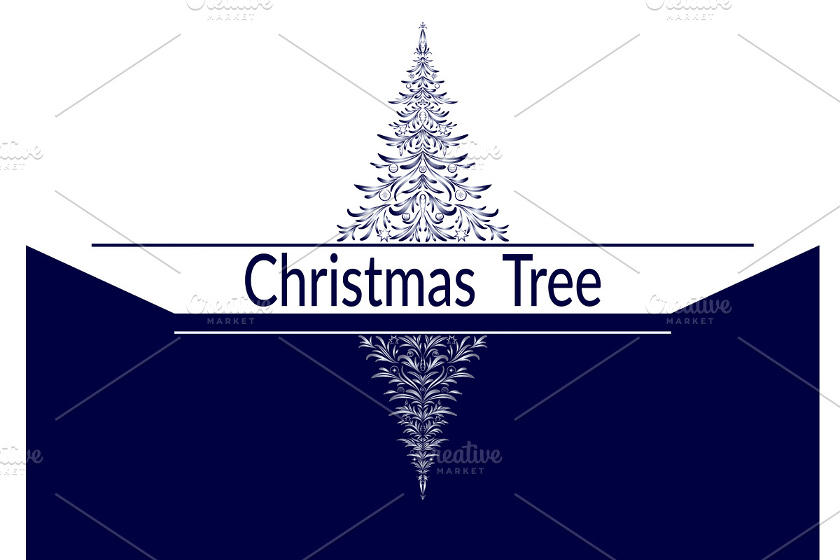 Christmas background with fir tree, a Pattern Graphic by Ok-sana