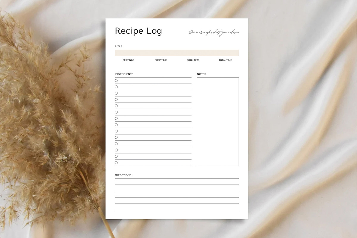 Recipe Log, a Stationery Template by DesignDevisers (Photo 1 of 10)