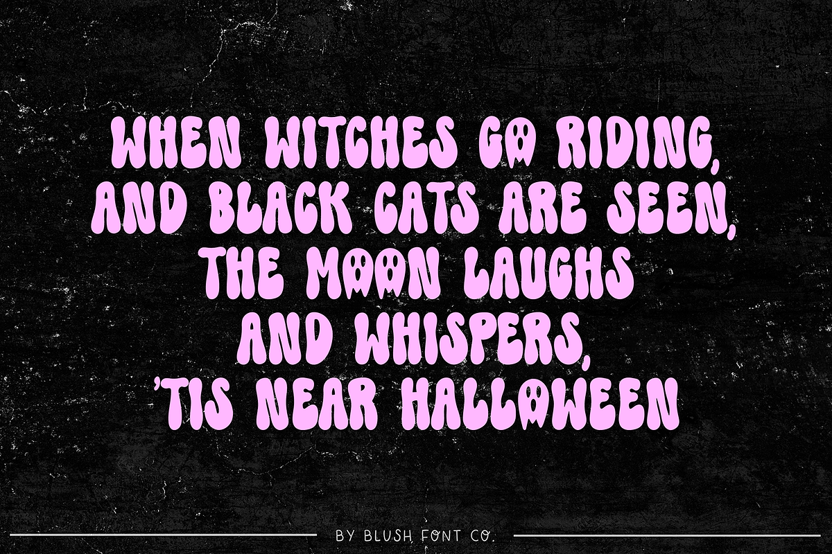 HOCUS GHOST Retro Halloween Font, a Font by Blush Font Co. (Photo 6 of 6)
