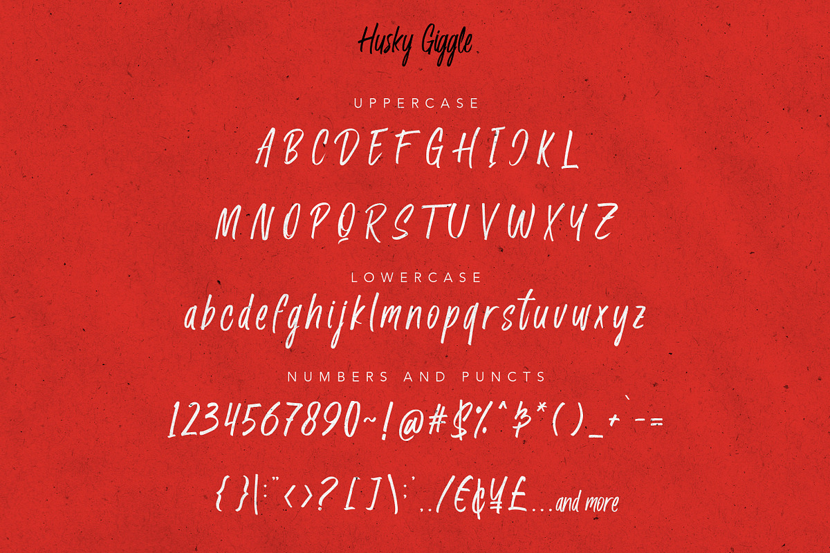 Husky Giggle - Handwriting Font, a Script Font by Konstantine Studio (Photo 9 of 12)