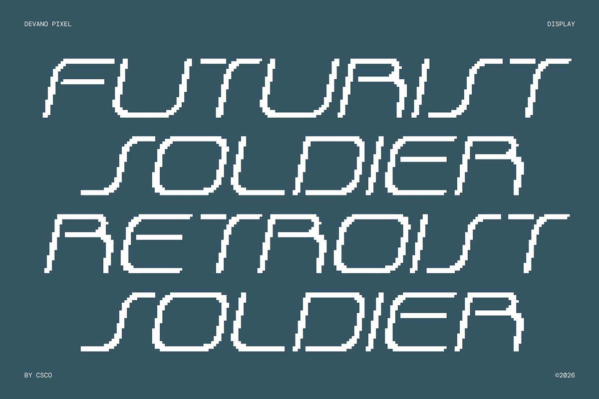 Devano Pixel, a Sans Serif Font by Craft Supply Co.