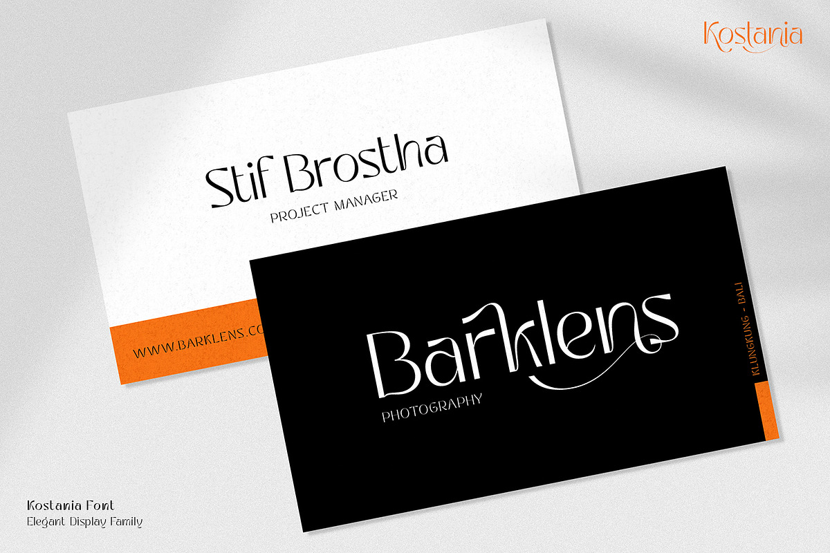 Kostania - Unique Display Font, a Sans Serif Font by Ekahermawan (Photo 3 of 13)