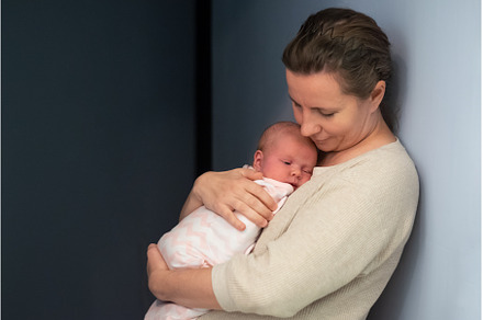 Caring young mother hold lean to, a Person Photo by Koldunova