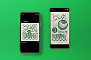 Vintage Golf Tournament Flyer Set, a Flyer Template by graphicook (Thumbnail 3 of 3)