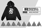 Russell Athletic 695HBM Hoodie, a Hoody Mockup by Pixel Sauce™ (Thumbnail 1 of 6)