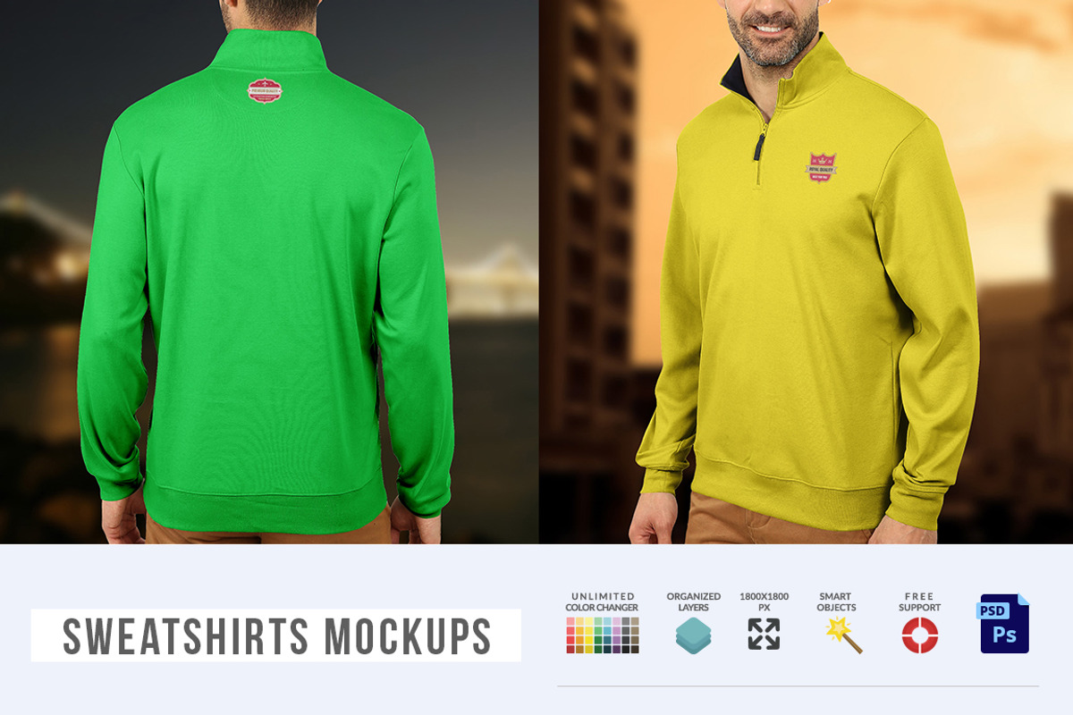 Men Sweatshirts Mock-ups, a Hoody Mockup by Mock-up Store (Photo 3 of 5)