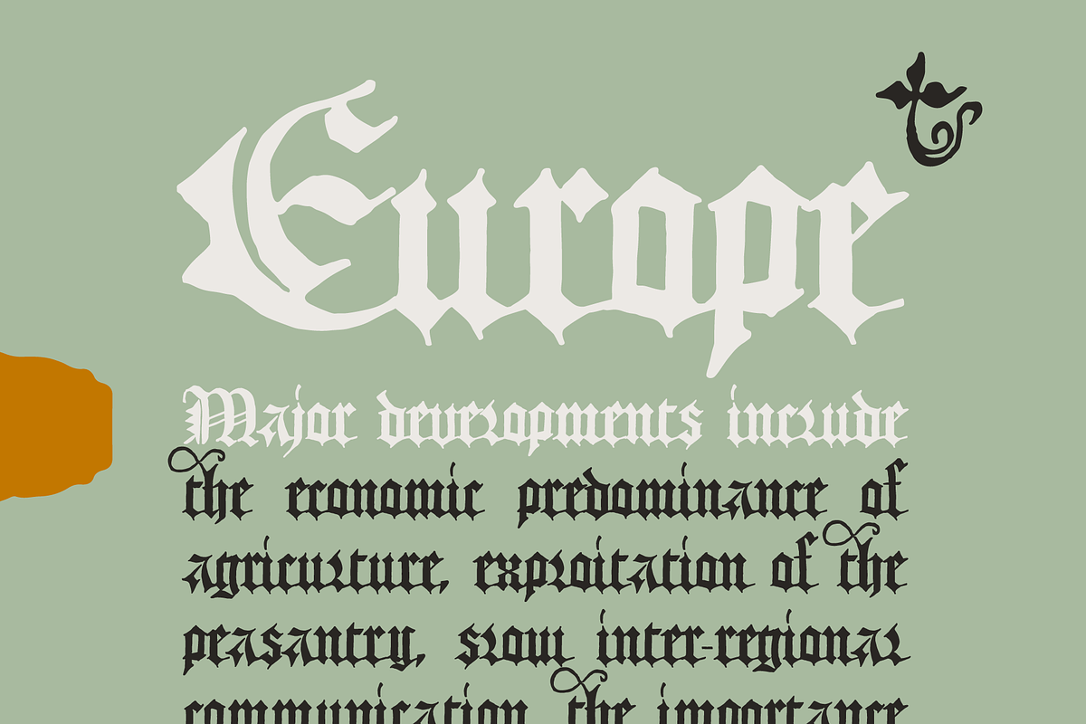 Europe Gothic balckletter font, a Blackletter Font by kaer_shop (Photo 1 of 10)