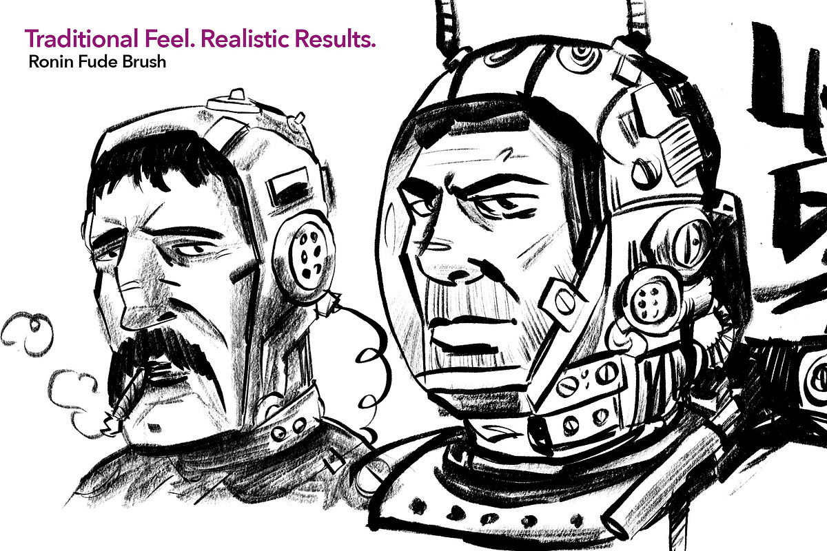 Procreate Samurai Ink Brushes, a Brush Add-On by Ink Gang Boss (Photo 2 of 9)
