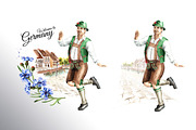Welcome to Germany. Watercolor set, an Illustration by Daria Ustiugova (Thumbnail 7 of 15)