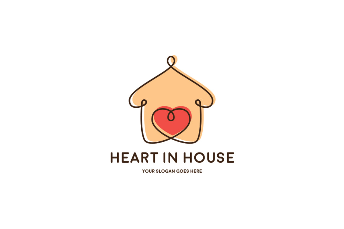Heart in House Logo Template, a Branding & Logo Template by ND Design (Photo 2 of 7)