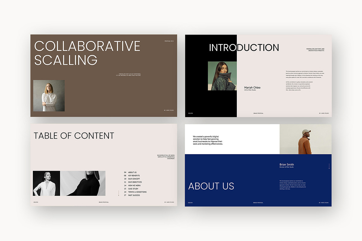 Wier : Minimal Design Google Slides, a Presentation Template by Punkl Camp (Photo 2 of 16)