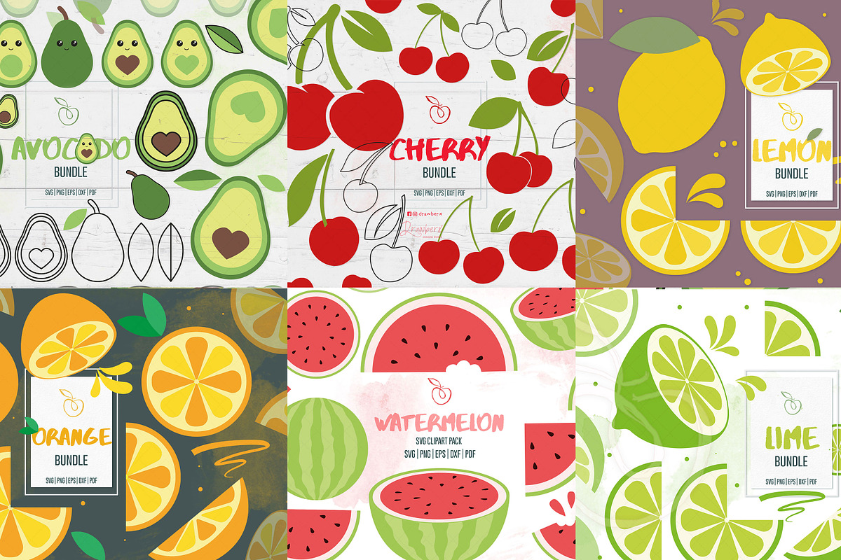 Fresh fruit svg clipart cut 193 9, a Graphic by Drawberx (Photo 1 of 16)