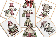 Whimsical Christmas Clipart Bundle, an Illustration by Creative Art (Thumbnail 8 of 10)